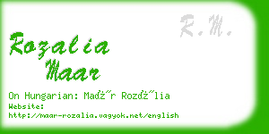 rozalia maar business card